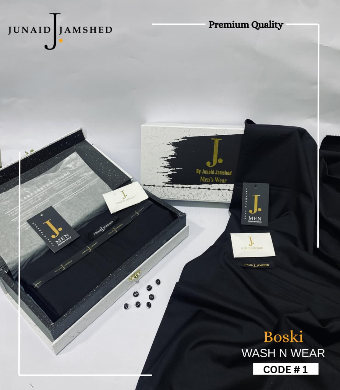 J. Premium Wash n Wear Malai Boski Finish - CODE # 1