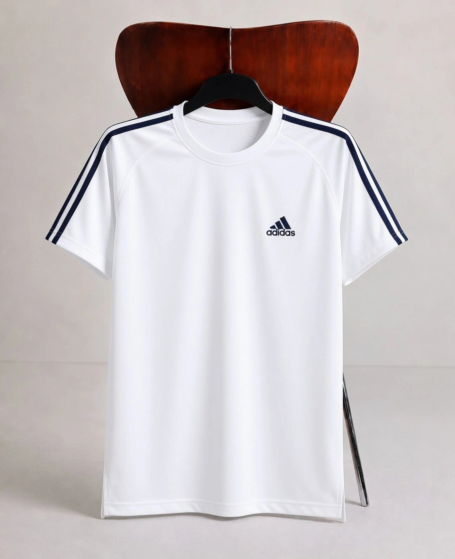 ADI DRI-FIT TEE - WHITE